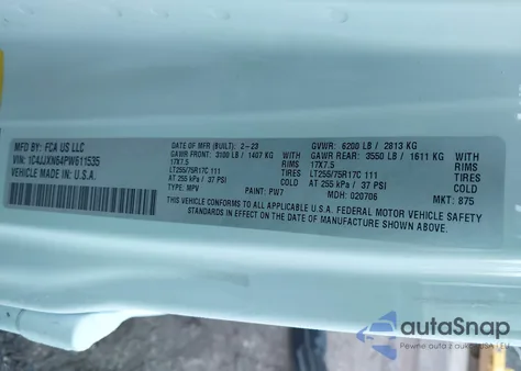 2023 Jeep Wrangler 4Xe 4X4 from USA, damaged, VIN 1C4JJXN64PW611535